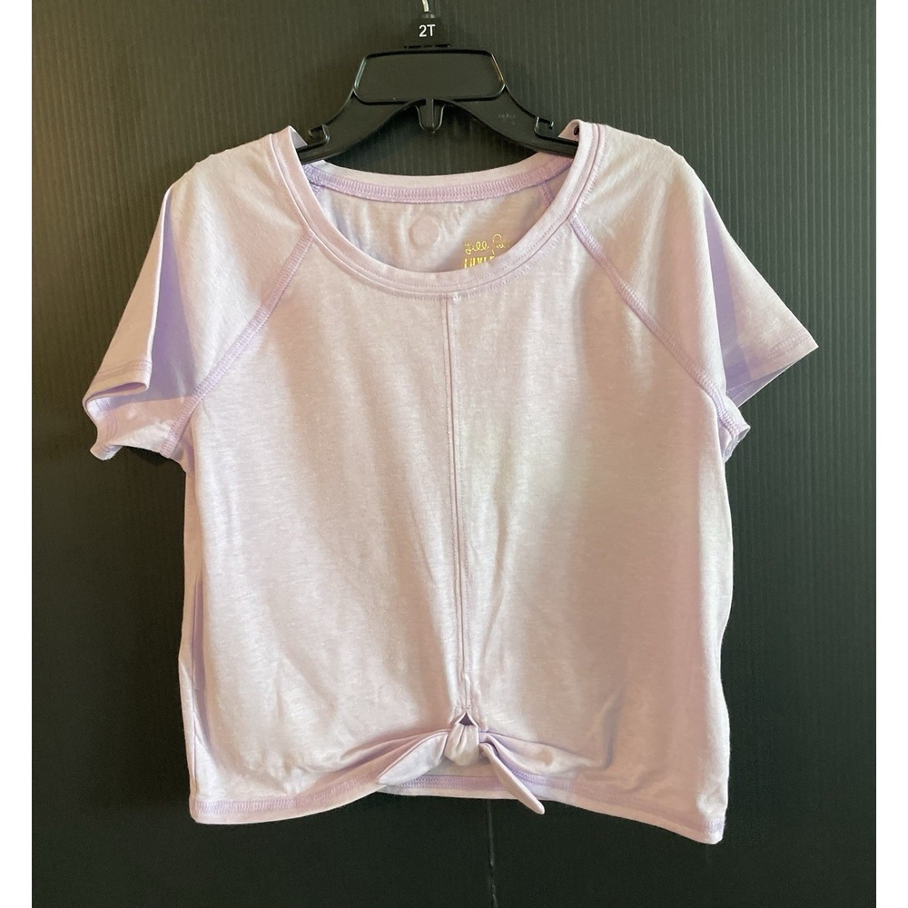 New Lilly Pulitzer Girl LARGE 8-10 Purple MINI KIERAN TEE Top Shirt Luxletic L